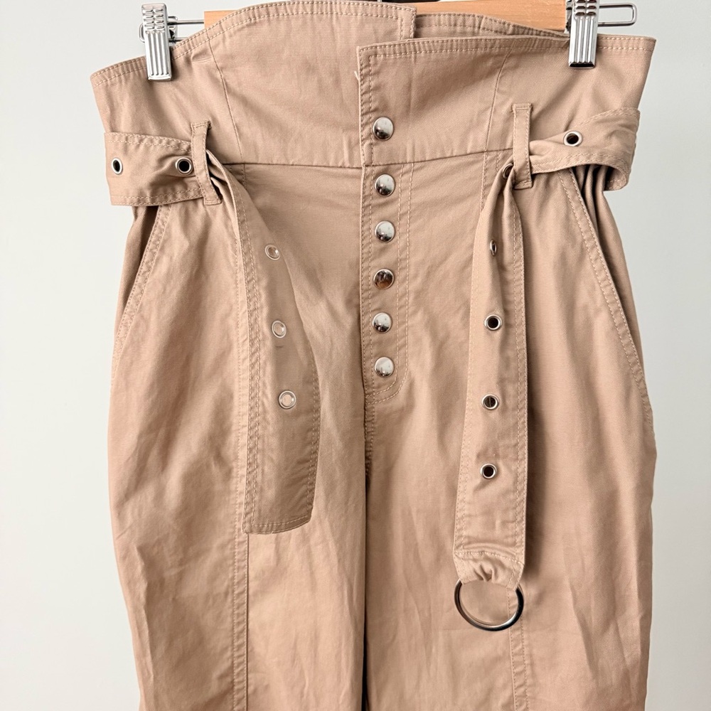 ✨ Marissa Webb Gia Pant Sandshell High Waist Paperbag Utility Pant Size 6 ✨ - Picture 3 of 12